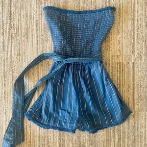 Tularosa Blue and silver Romper